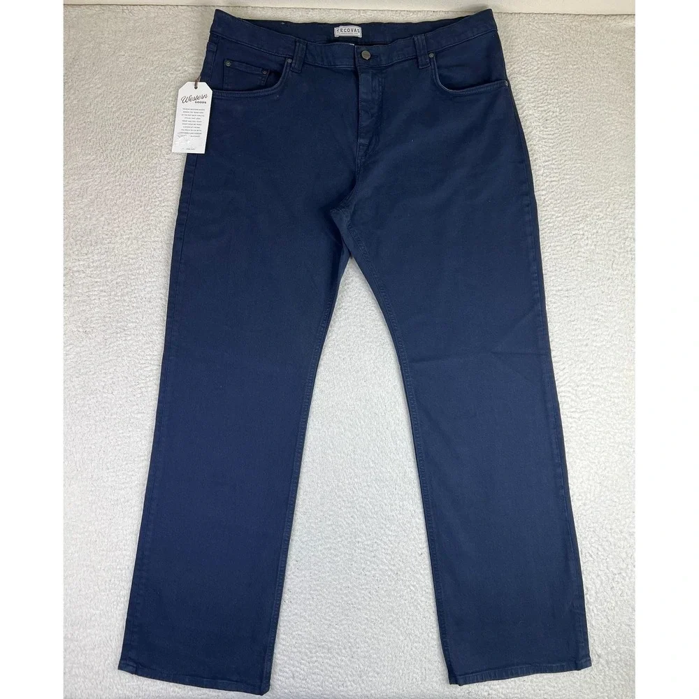 Tecovas Straight Cut Comfort Jeans Mens 40x34 Blue Straight Stretch Denim NEW